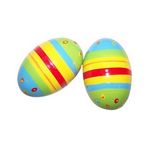 Stripe Design Shaker Set (Set of 2) - Wood
