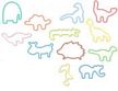 Dinosaur Shaped Rubber Bands