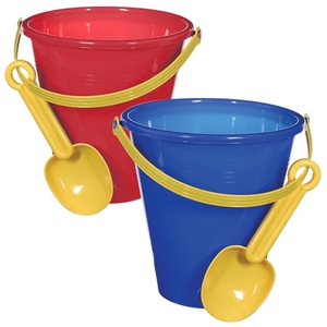 Kids Large Plastic Sand Bucket and Shovel