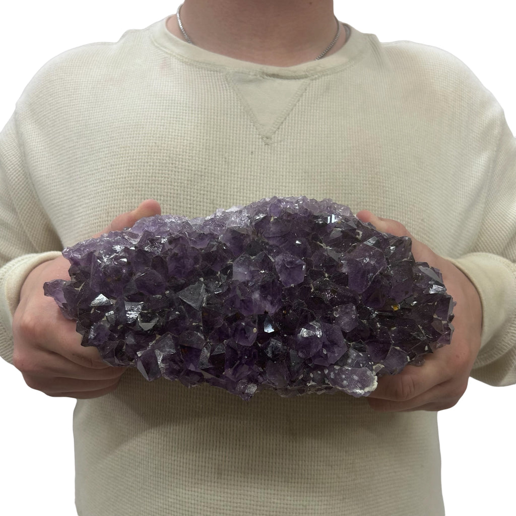 Large Natural Dark Purple Amethyst Druzy 9.5" 5.90 lbs | Beautiful Crystals Home or Office Décor | Geology Gift