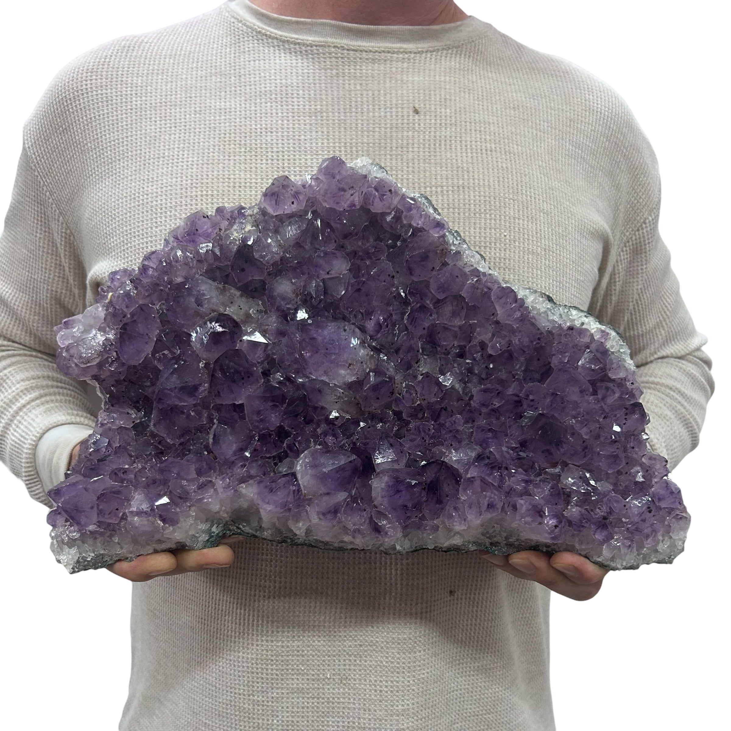 Large Natural Dark Purple Amethyst Druzy 13.5" 12.50 lbs | Beautiful Crystals Home or Office Décor | Geology Gift