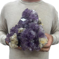 Large Natural Dark Purple Amethyst Druzy 9" 12.10 lbs | Beautiful Crystals Home or Office Décor | Geology Gift