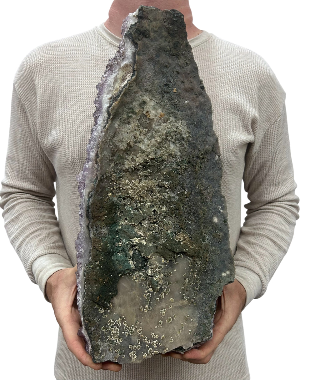 Large Natural Dark Purple Amethyst Druzy 18" 19.40 lbs | Beautiful Crystals Home or Office Décor | Geology Gift