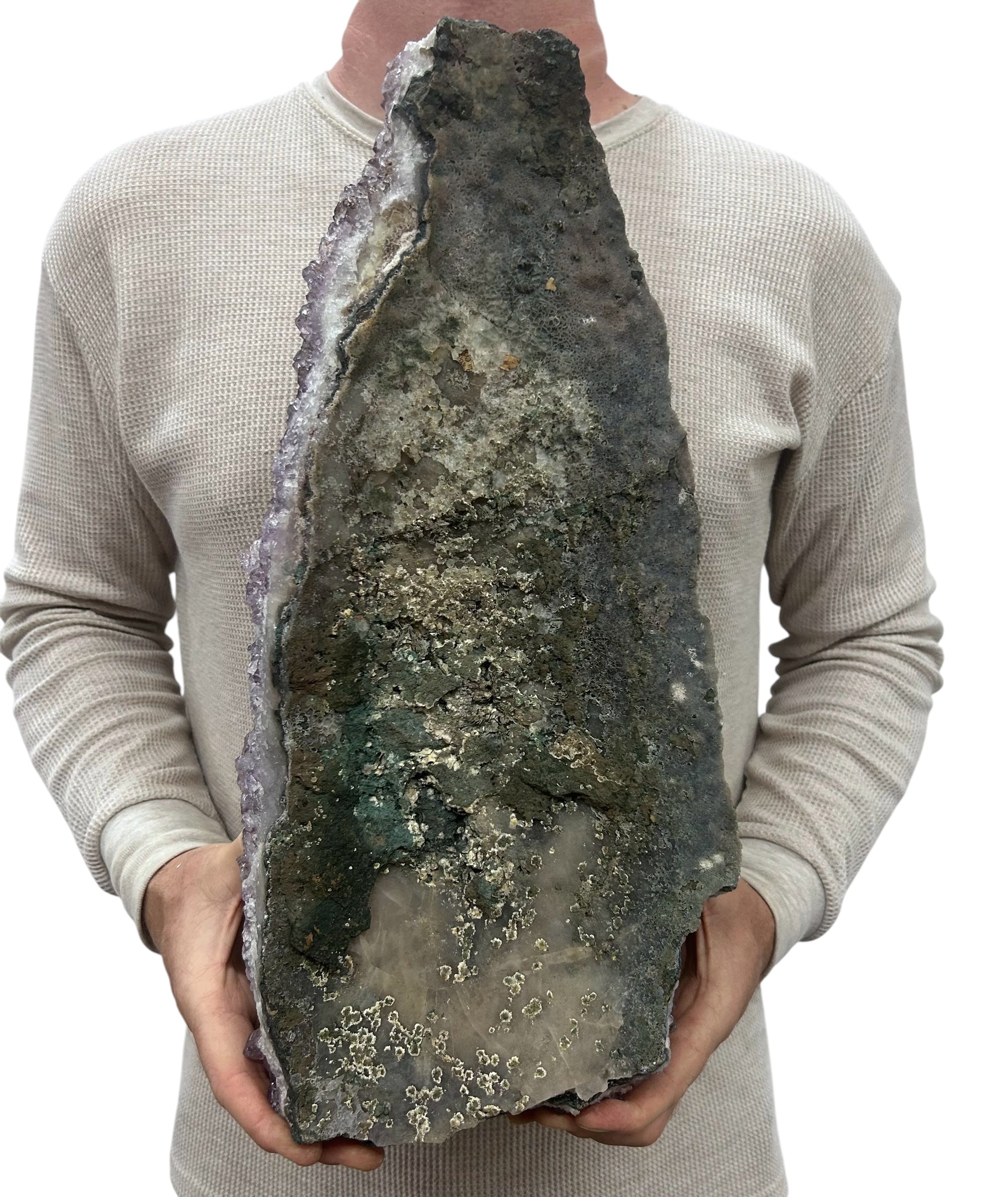 Large Natural Dark Purple Amethyst Druzy 18" 19.40 lbs | Beautiful Crystals Home or Office Décor | Geology Gift