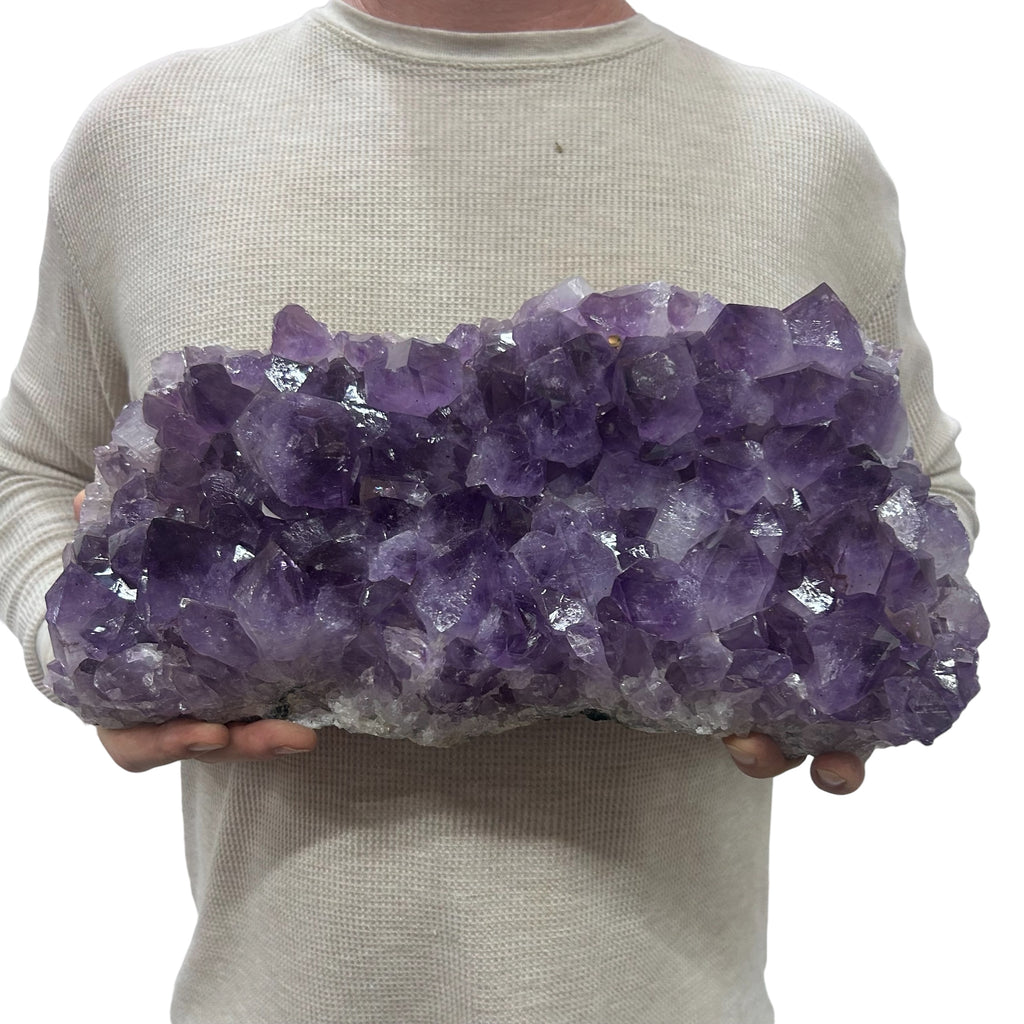 Large Natural Dark Purple Amethyst Druzy 14" 20.65 lbs | Beautiful Crystals Home or Office Décor | Geology Gift