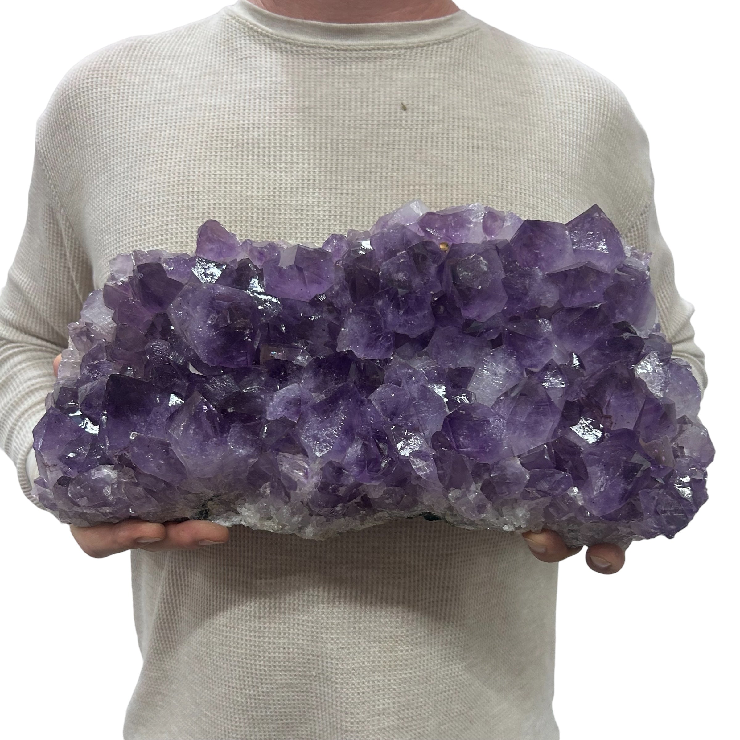 Large Natural Dark Purple Amethyst Druzy 14" 20.65 lbs | Beautiful Crystals Home or Office Décor | Geology Gift