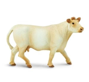 Wild Safari Charolais Cow Model Toy