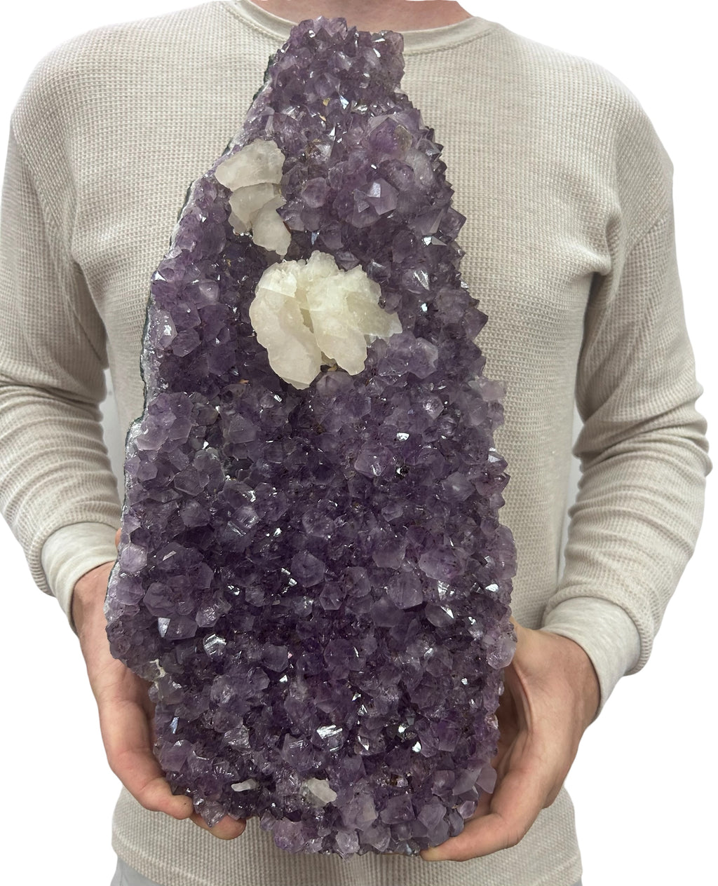 Large Natural Dark Purple Amethyst Druzy 18" 19.40 lbs | Beautiful Crystals Home or Office Décor | Geology Gift
