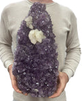 Large Natural Dark Purple Amethyst Druzy 18" 19.40 lbs | Beautiful Crystals Home or Office Décor | Geology Gift
