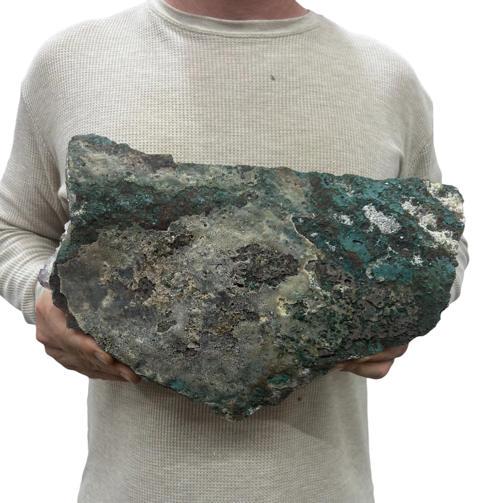 Large Natural Dark Purple Amethyst Druzy 13.5" 12.50 lbs | Beautiful Crystals Home or Office Décor | Geology Gift