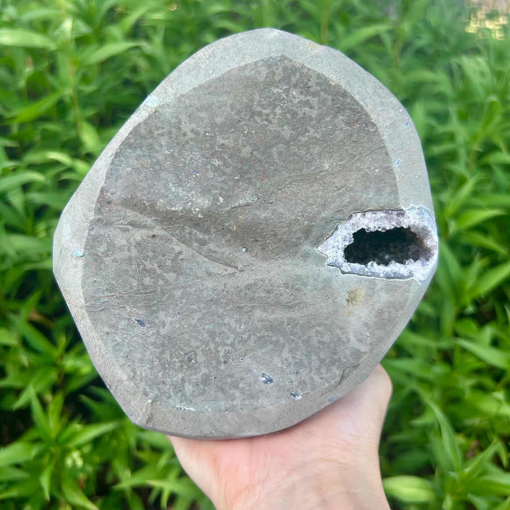 Uruguayan Polished Amethyst Geode 5.25” 5.70 lbs | Extra Quality | Beautiful Crystals Home or Office Décor