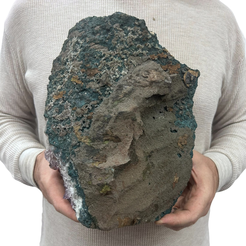 Large Natural Dark Purple Amethyst Druzy 10" 9.60 lbs | Beautiful Crystals Home or Office Décor | Geology Gift