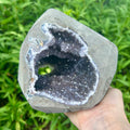 Uruguayan Polished Amethyst Geode 5.25” 5.70 lbs | Extra Quality | Beautiful Crystals Home or Office Décor