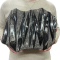 Large Fossil Orthoceras Plaque | Polished Specimen Sculpture 17.75" 15.70 lbs | Home Office Décor