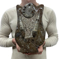 Medium Fossil Orthoceras and Gonatite Slab Plaque Standing Base - Polished Specimen Sculpture 11" 5.32 Lbs.
