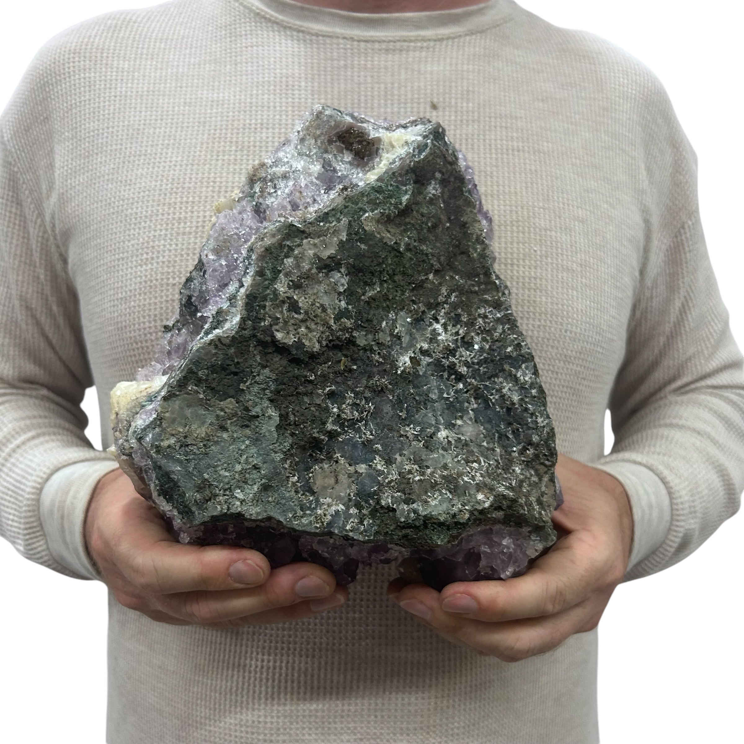 Large Natural Dark Purple Amethyst Druzy 9" 12.10 lbs | Beautiful Crystals Home or Office Décor | Geology Gift