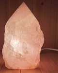 Top Polished Rose Quartz 7" Lamp