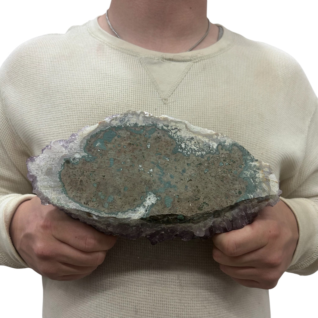 Large Natural Dark Purple Amethyst Druzy 9.5" 5.90 lbs | Beautiful Crystals Home or Office Décor | Geology Gift