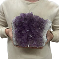 Large Natural Dark Purple Amethyst Druzy 9.75" 7.40 lbs | Beautiful Crystals Home or Office Décor | Geology Gift