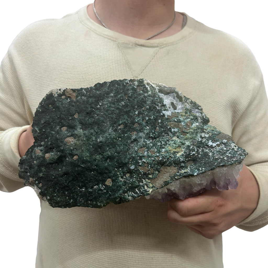 Large Natural Dark Purple Amethyst Druzy 10" 6.95 lbs | Beautiful Crystals Home or Office Décor | Geology Gift