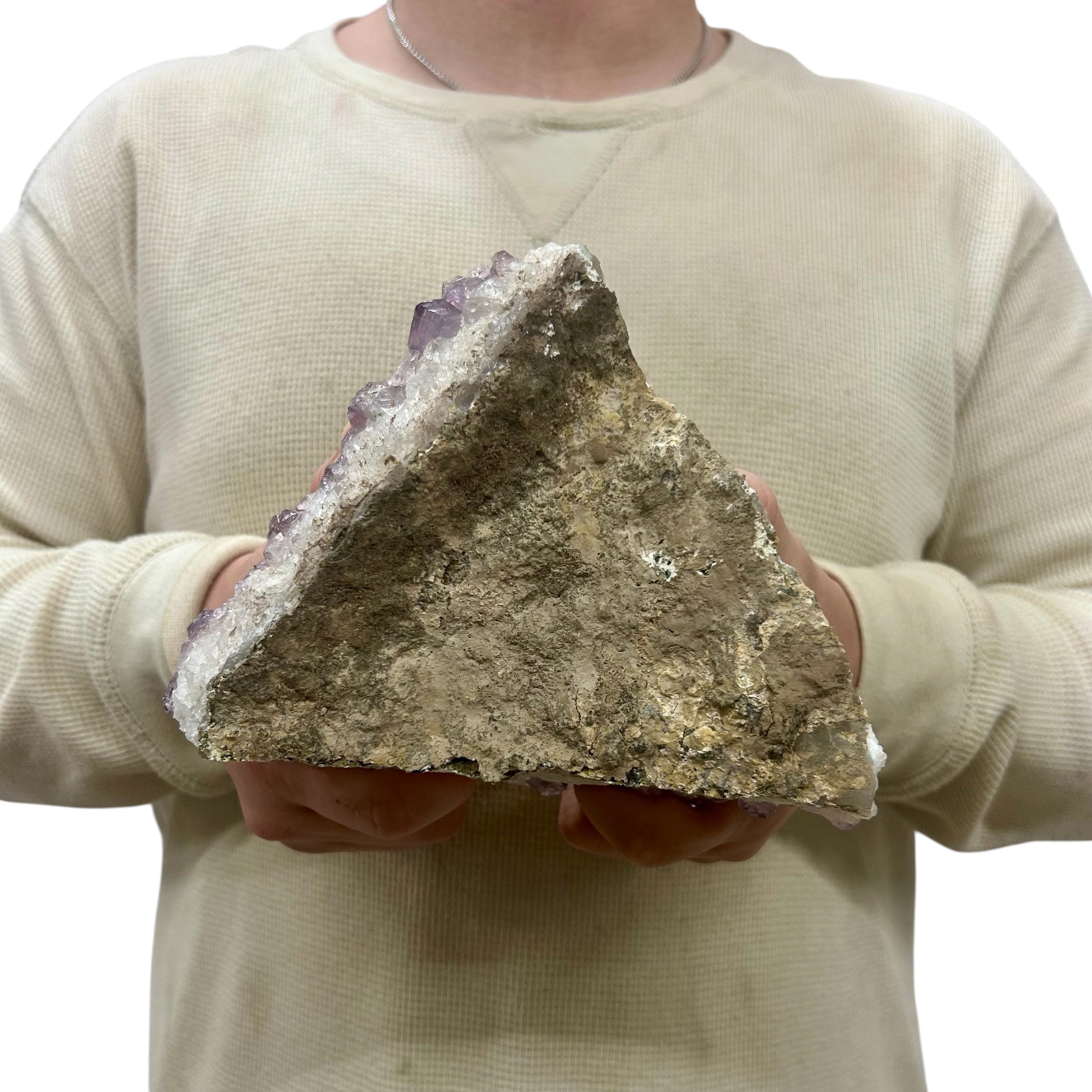 Large Natural Dark Purple Amethyst Druzy 7.5" 3.85 lbs | Beautiful Crystals Home or Office Décor | Geology Gift