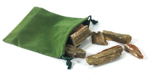 Natural Raw Petrified Wood Healing Stone Set w/ Gift Bag