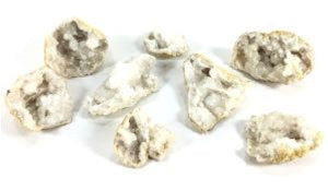 Bulk Pack - 30 Open Moroccan Geode Chips Pieces - Crystal Centers 1.5"