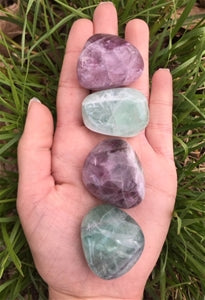 Fluorite Polished Tumbled Mineral Rock w/ Bag & Tag