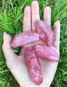 Red Dyed Quartz Mineral Points Medium 2"-3"