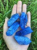 Blue Dyed Quartz Mineral Points Medium 2"-3"