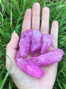 Pink Dyed Quartz Mineral Points Medium 2"-3"