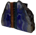 Set of 2 Polished Agate Geodes Bookends | Purple 6"