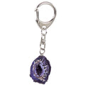 Purple Dyed Geode Half Key Chain