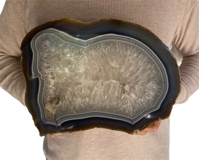 Huge Natural Agate Slab Sliced Polished 13"