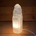 Large Selenite Skyscraper 12" Lamp