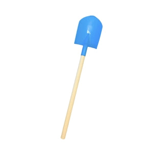 Wood Handle Plastic Sand Shovel- Blue