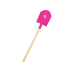 Wood Handle Plastic Sand Shovel- Pink