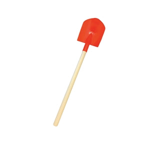 Wood Handle Plastic Sand Shovel - orange