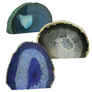 Cut Base Polished Agate End  - Purple