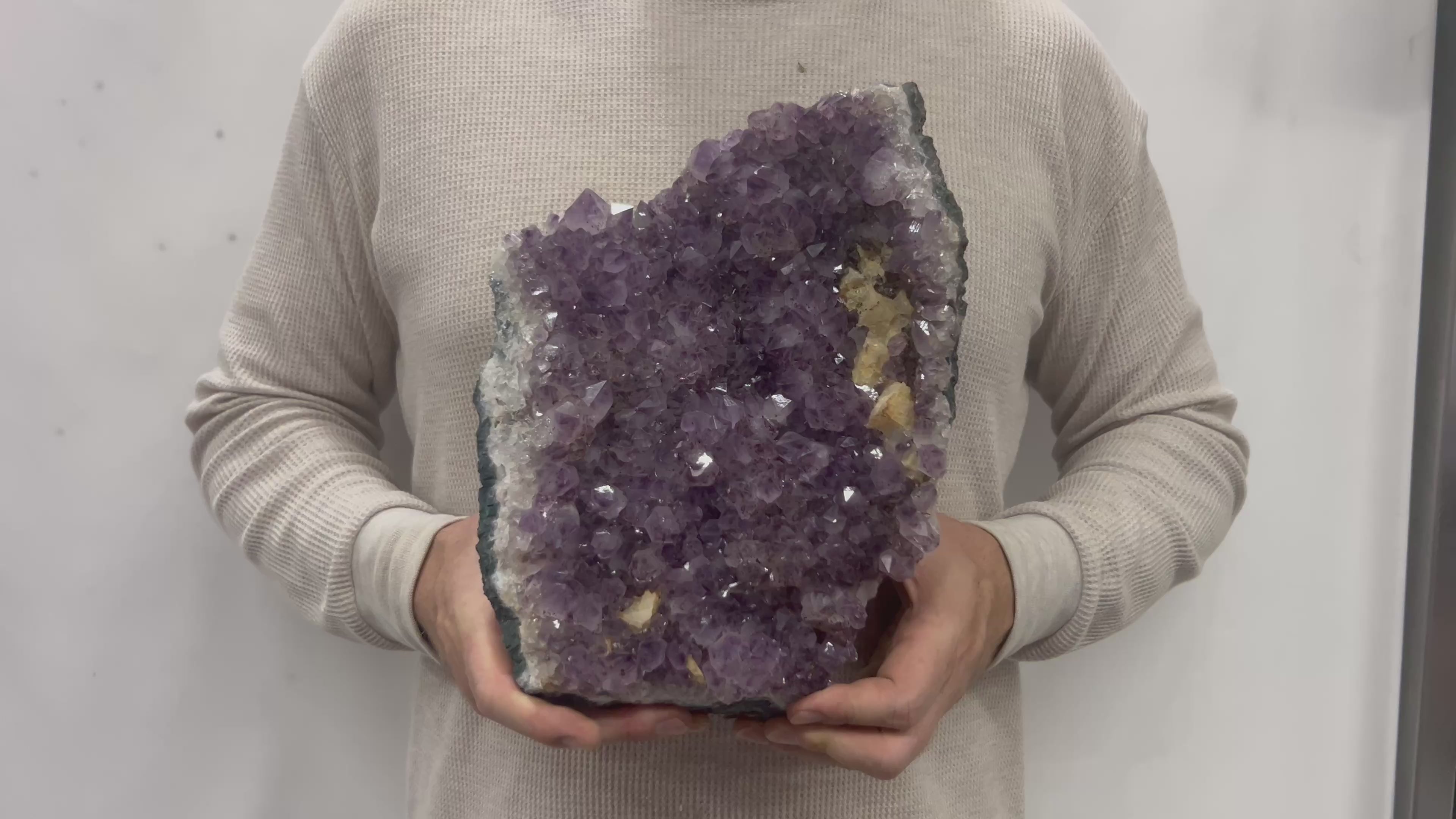 Large Natural Dark Purple Amethyst Druzy 10" 9.60 lbs | Beautiful Crystals Home or Office Décor | Geology Gift