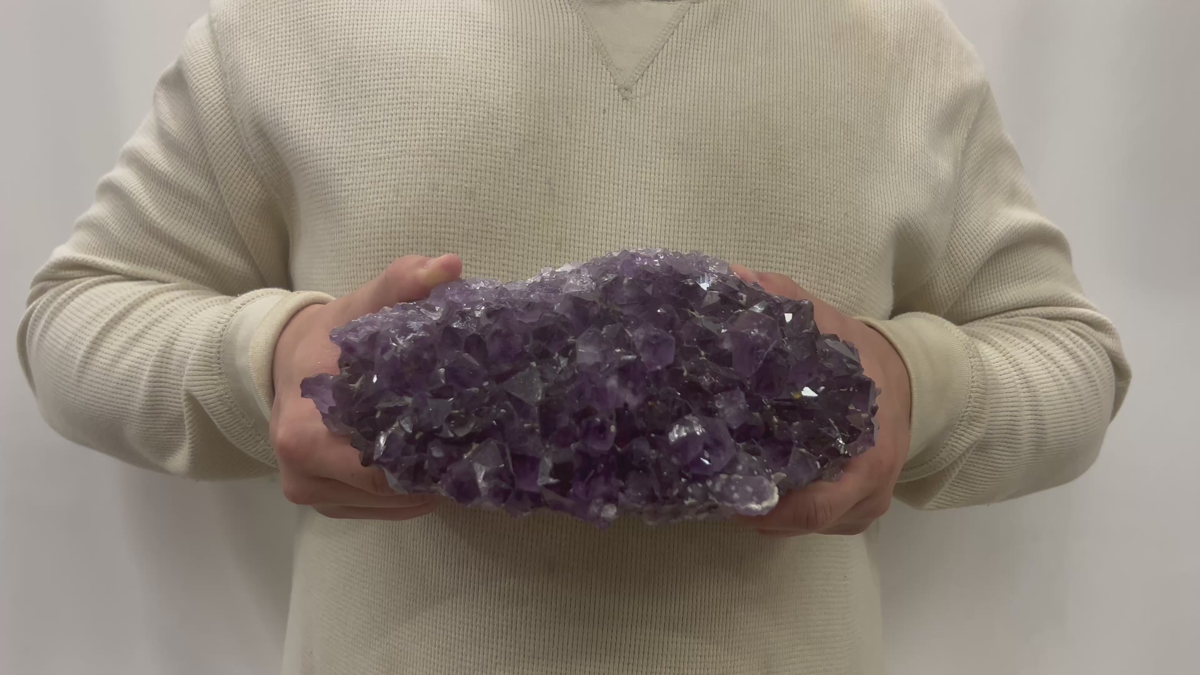 Large Natural Dark Purple Amethyst Druzy 9.5" 5.90 lbs | Beautiful Crystals Home or Office Décor | Geology Gift