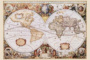 Map of the World Poster Laminated